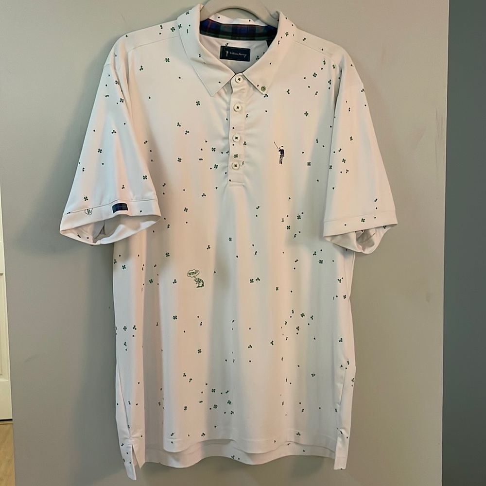 William Murray, men’s large polo, 4-way stretch, moisture wicking performance